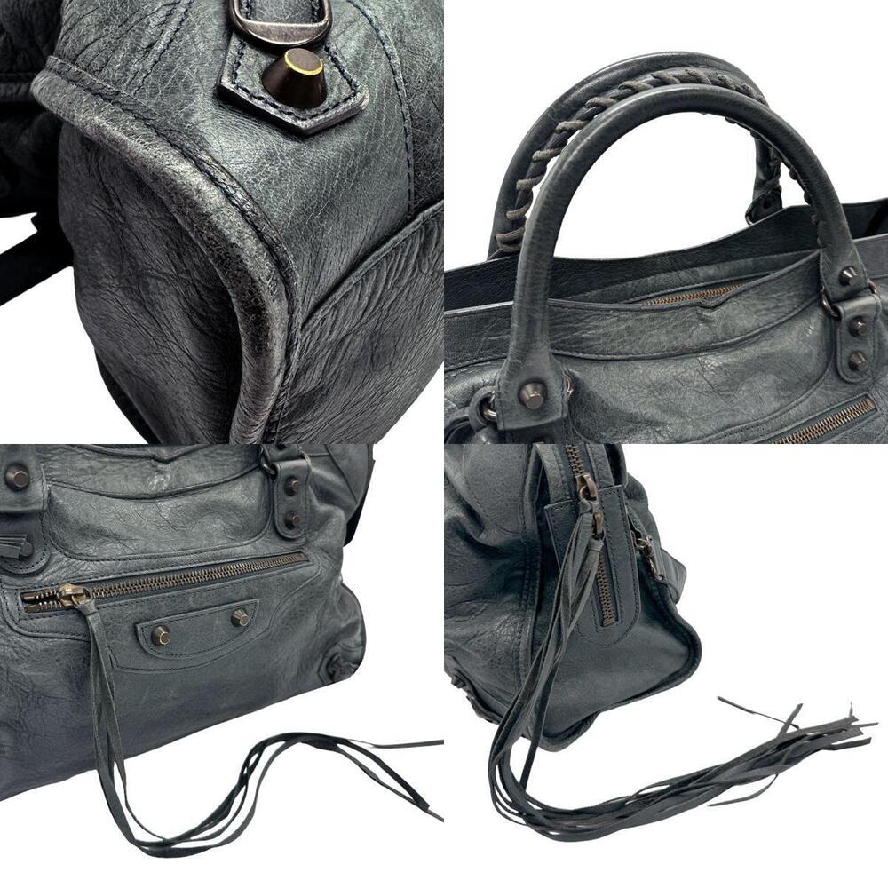 Balenciaga The City Shoulder Bag Handbag Gray Leather - Picture 4 of 4